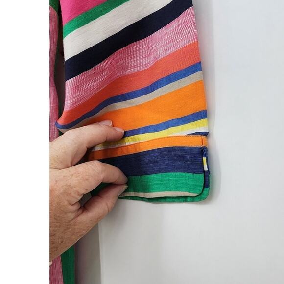 Vilagallo Linen Blend Striped Dress Size‎ 48 Casual Comfort Summer - Picture 14 of 14